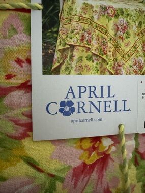 April Cornell Emmaline Southern Chic Yellow and Pink Floral Classic Tablecloth